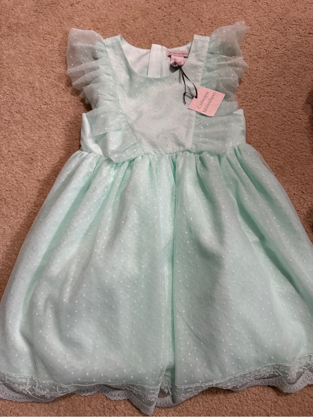 Girls Size 7 mint green dress